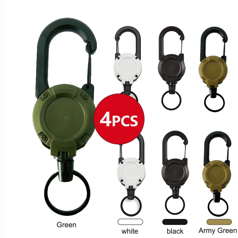 Reel Bag - 1/2/4pcs Extendable Retractable Holders Keychain Badge