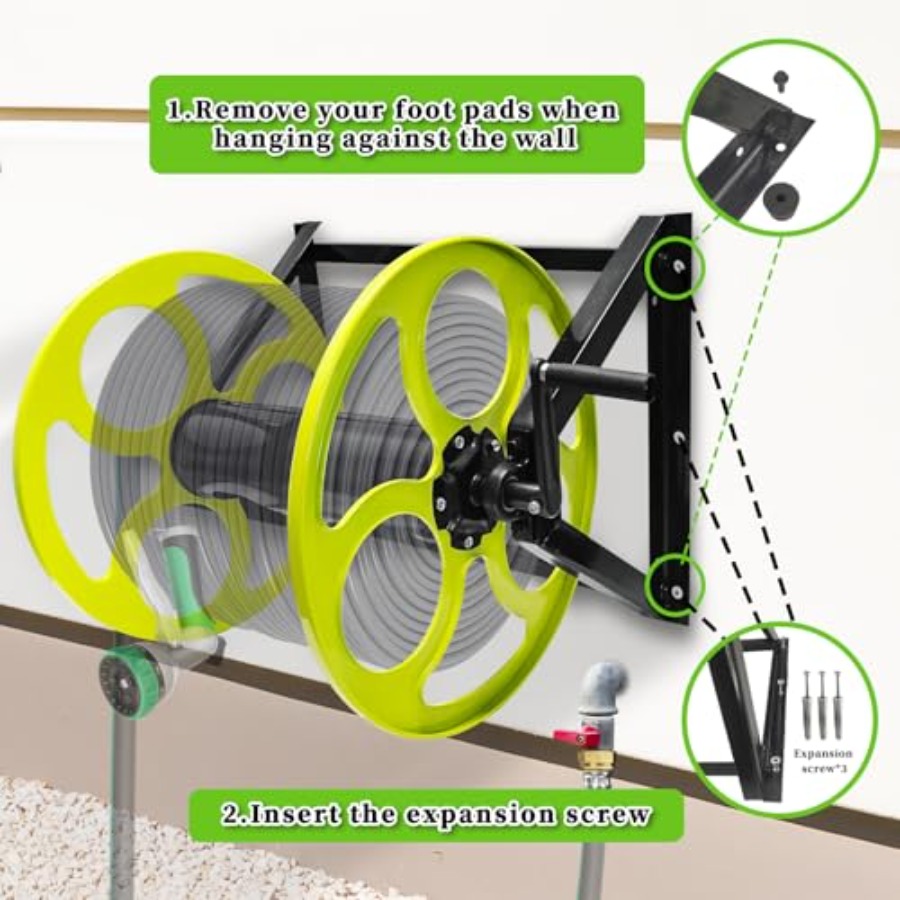 Stainless Steel Garden Hose Re - Reel Handle review and price