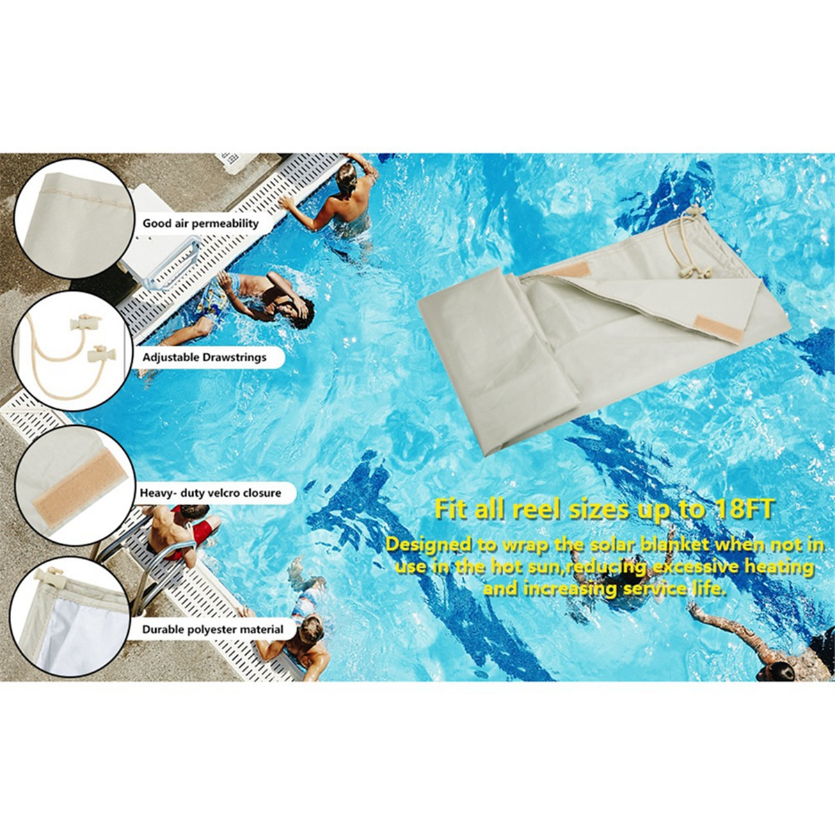ABQR Swimming Pool Solar Reel  - Reel Cover review and price