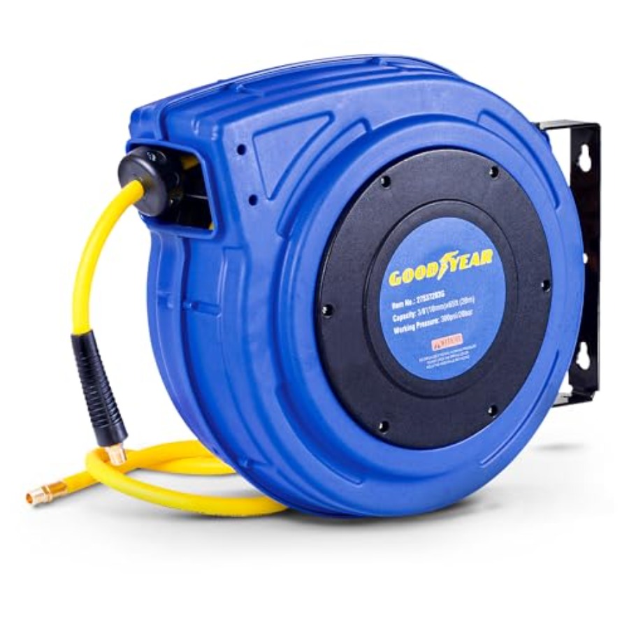 Retractable Air Hose Reel 3/8  - Reel Handle review and price