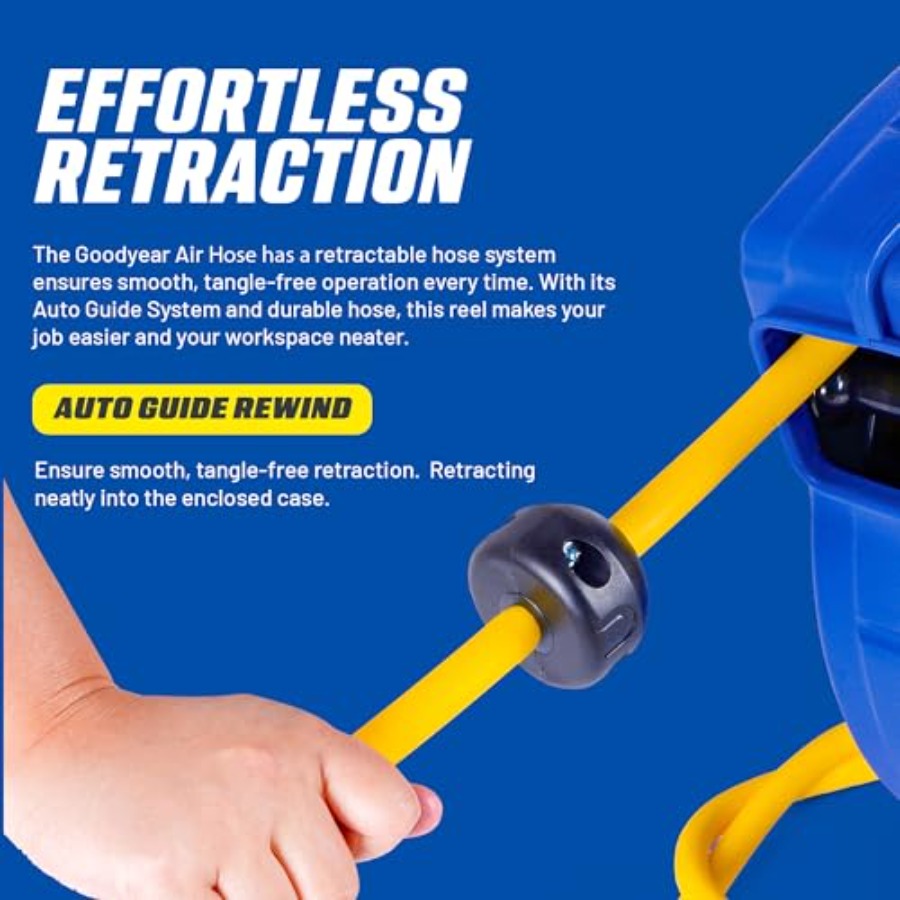 Retractable Air Hose Reel 3/8  - Reel Handle review and price