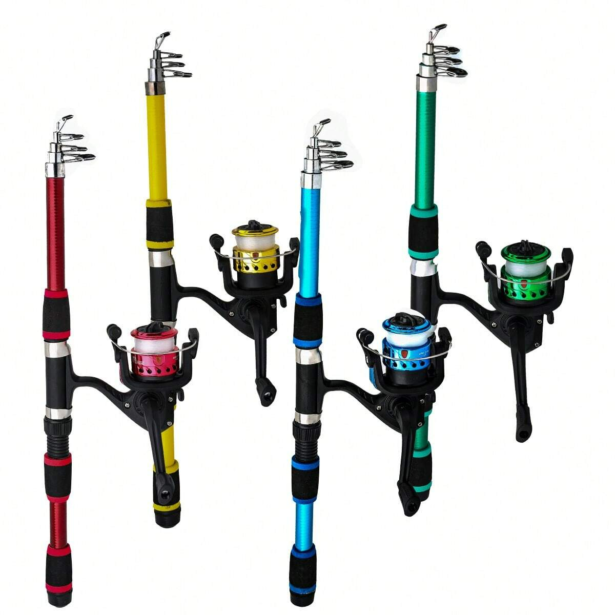 Fishing Pole Set Full Kits Wit - Spincast Reel review and price